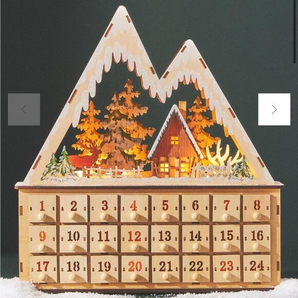 Anthropologie Ethel Wooden Advent Calendar – Handpainted – Read Description - Picture 1 of 8